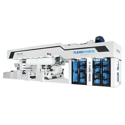 6 värvi käiguta flexo trükikoda